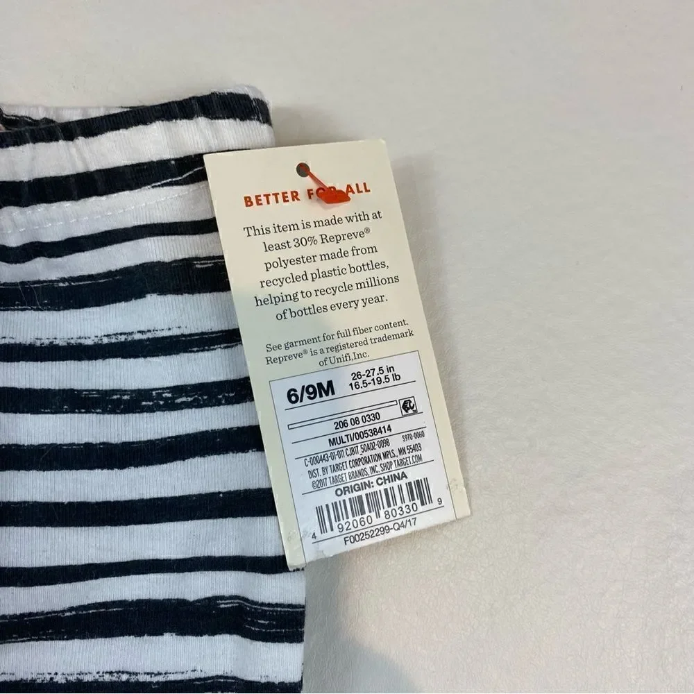 Cat & Jack Joggers Striped Neon 6-9 Months NWT